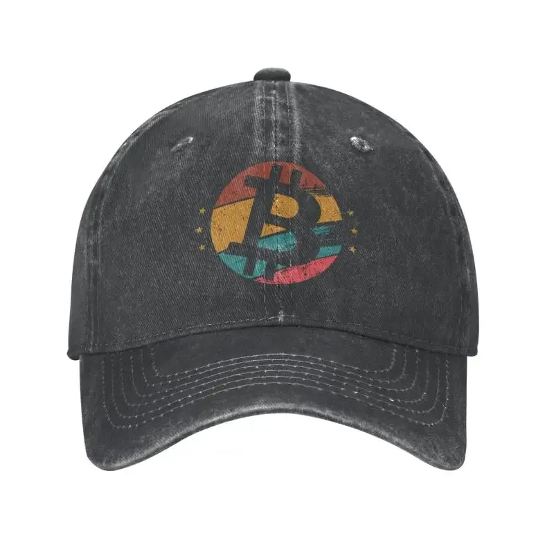 

Classic Cotton Vintage Design Bitcoin Baseball Cap for Women Men Adjustable BTC Cryptocurrency Crypto Blockchain Hat Performance