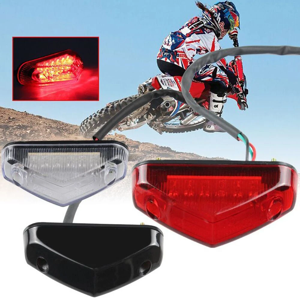 Universal 12V DC LED Brake Stop Motorcycle Tail Light Signal Indicators Motorcycle Bike Rear
