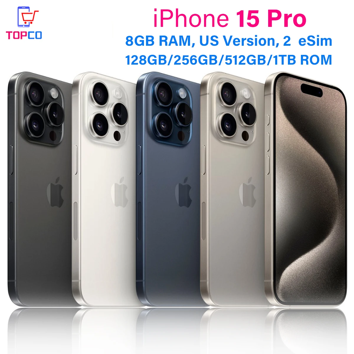 訳ありiPhone15pro iPhone 15 Pro 5G A2848 128/256/512G/1TB Dual eSIM 6.1