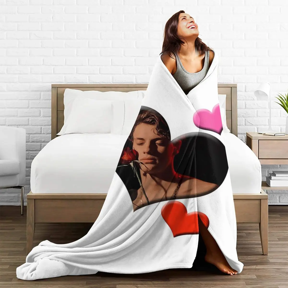 Jace Norman Is My Valentine Blankets Flannel Multi-function Sofa Throw Blankets For Couch Bedding Office Throws Bedspread Quilt 5