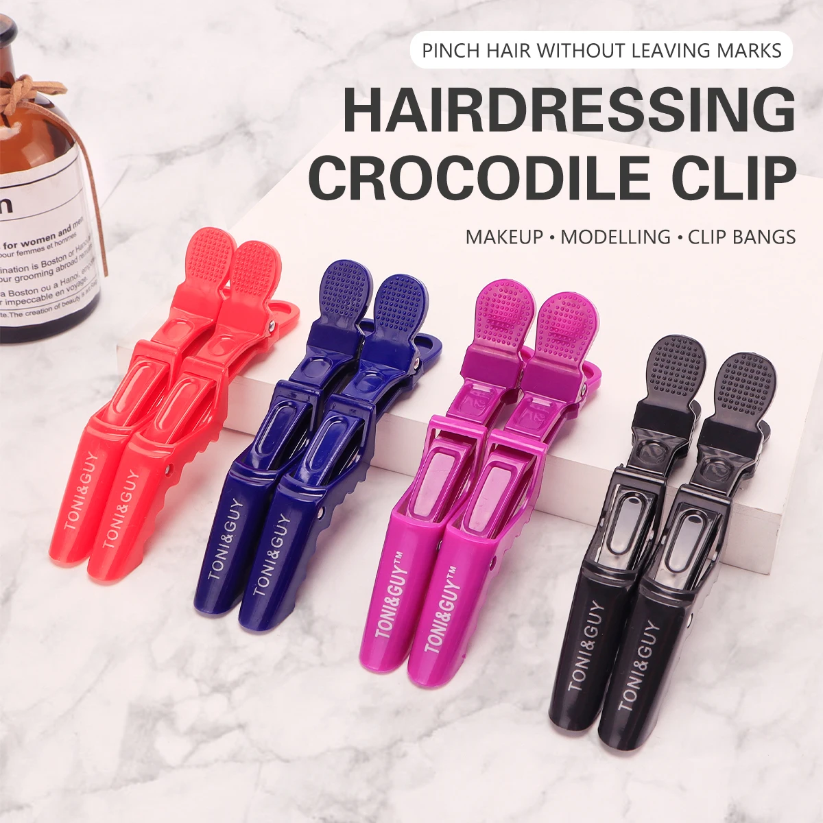 Plastic Alligator Hair Clips Hairdressing Clamps Hair Claw Professional Barber Salon Styling Accessories 6Pcs hair clips
