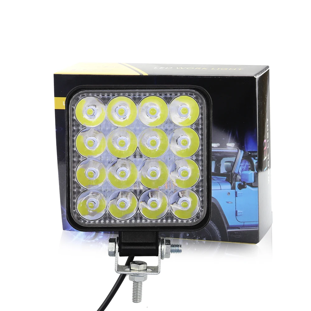 12V 24V LED Floodlight Car ATV Off-Road Driving Fog Lamp White Work Light Strip Truck Car SUV 4WD Boat ATV Barra LED Lights