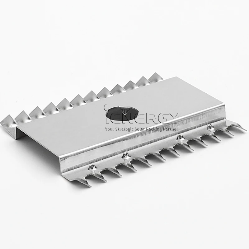 

10pcs Solar Panel Pv Grounding Clip Washer Spacer 41mmx52mm Stainless Steel Metal Solar System Mount Ground Clip Accessories New