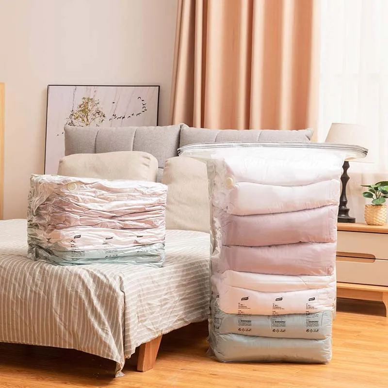 Bolsa de compresión al vacío, bolsa de almacenamiento sin succión, ropa para el hogar, edredón de algodón, acabado de ropa, bolsa de embalaje