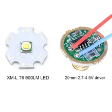  20mm 2.7-4.5V 2 or 5 Modes Driver Circuit Board XML T6 XML2 L2 LED Emitter Chip Diode Flashlight Torch Lantern Parts 