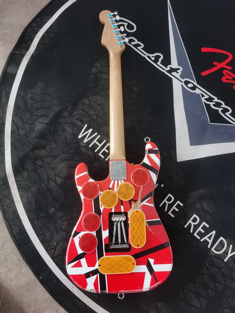 

OEM relic E VH electric guitar, carbon baked maple guitar head, commemorative guitar, in stock, shipping quickly