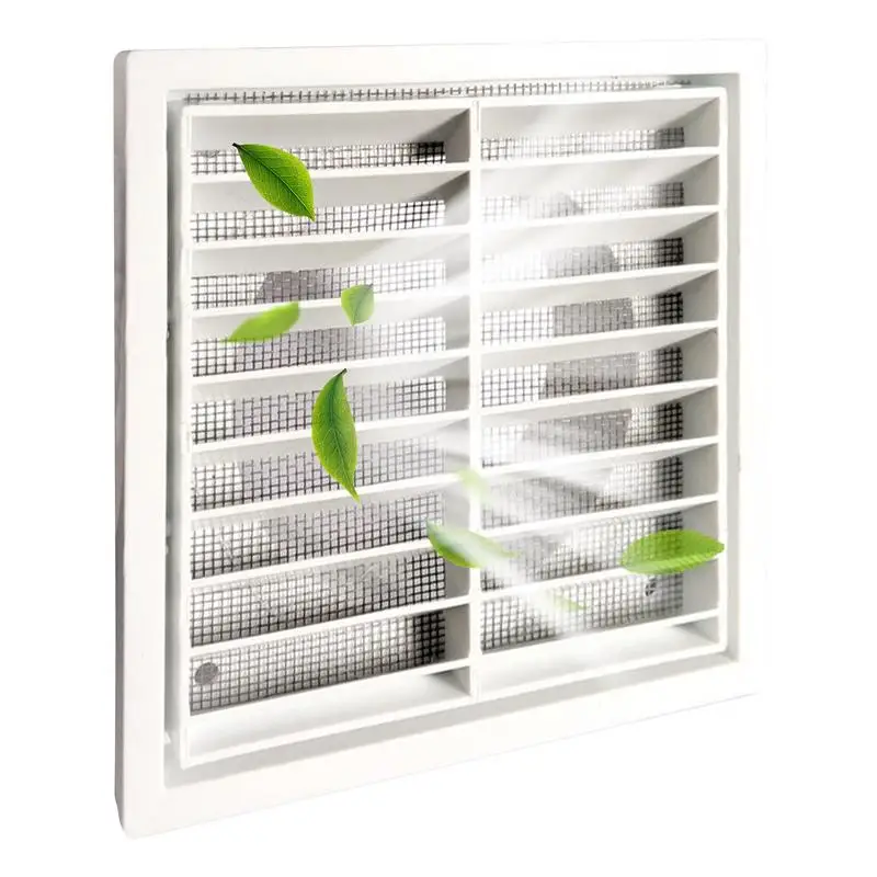 

new Outdoor Square Vent Louver Ventilation Grill With Filter Fresh Air System Mosquito Insect Net Cover Screen Exhaust Outlet