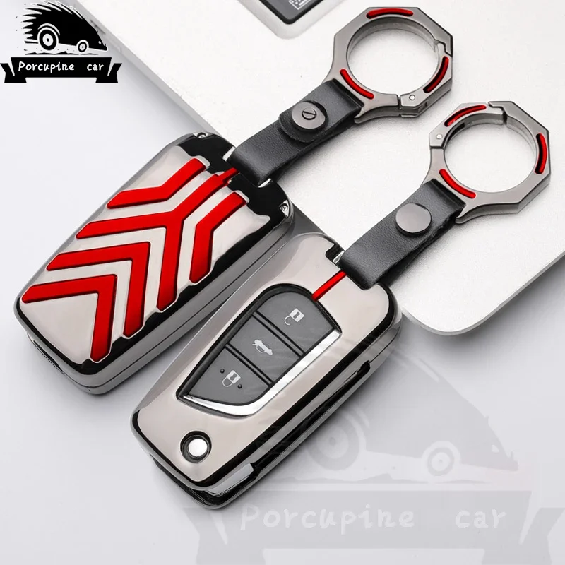 

Новый чехол из цинкового сплава для автомобильного ключа для Toyota Aygo CHR RAV4 Yaris Corolla Camry Avensis чехол C-hr 2018, аксессуары для ключей