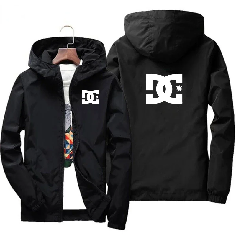 

2024 Men's printed spring/Fall new hooded zipper Motorcycle Jacket Outdoor Fishing mountaineering fashion sweatshirt