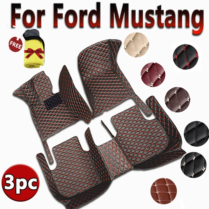 Tappetini Auto Per Ford Mustang 2015-2022 2016 17 18 19 20 21 Tappetini Auto Personalizzati Copertura Del Tappeto Dell'Automobile Accessori Interni