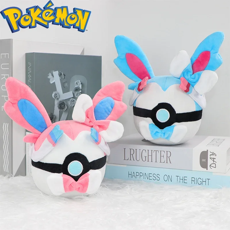 Pokemon Plush Toys Soft Shiny Mimikyu Master PokeBall Sylveon Stuffed Anime Birthday Character Toy Dolls Gifts