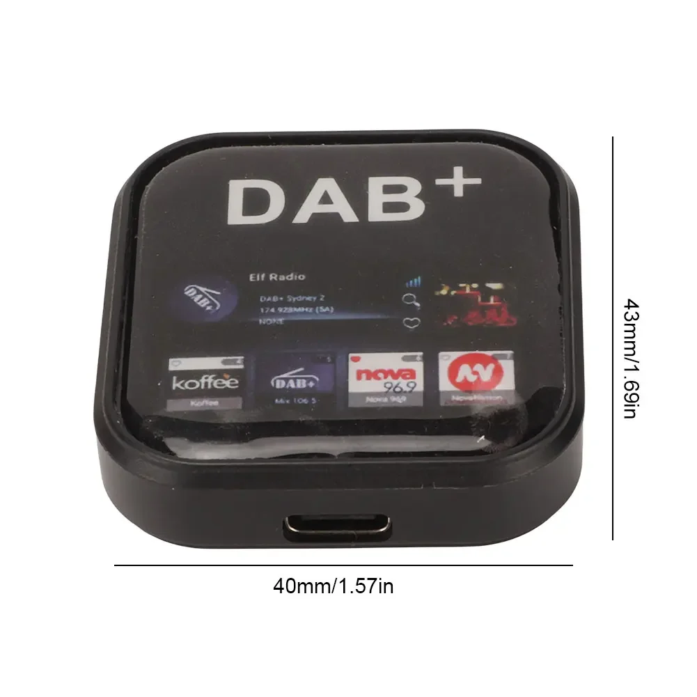 DAB+ Digital Radio Receiver In Car Antenna Digital DAB+ Adapter Tuner Type C Powered DAB USB Adapter for Android Car Radio Units