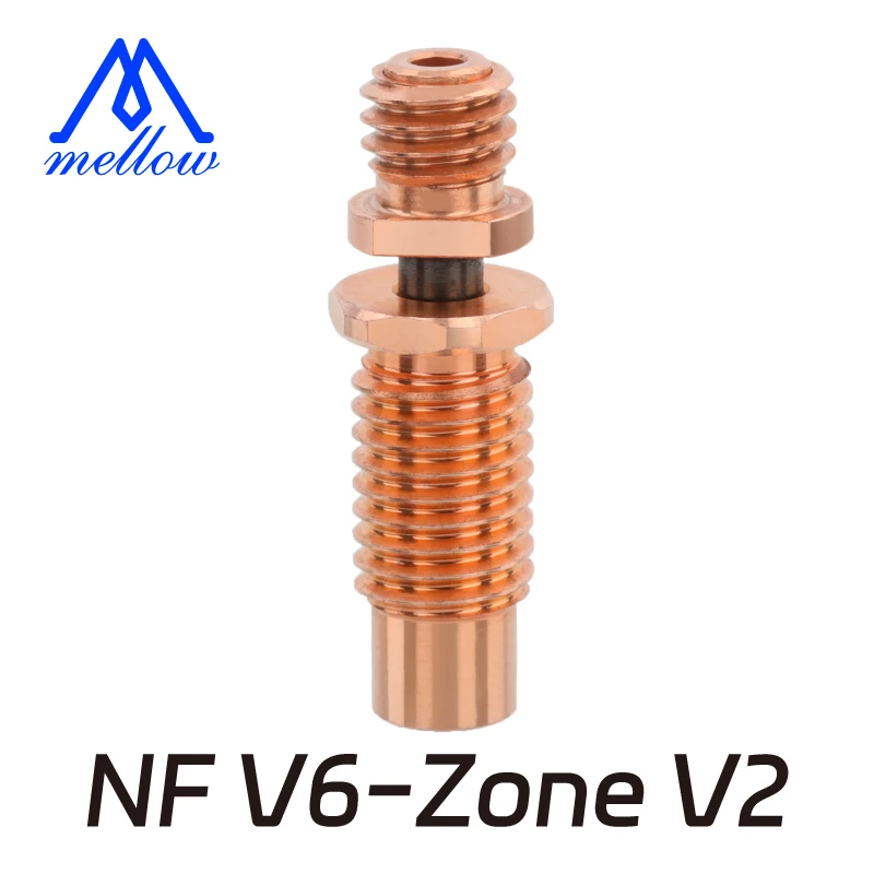 

Heat Break For 1.75mm NF V6-Zone V2 Copper & Aerospace Materials 3D Printer Nozzle Throat V6 HOTEND Heater Block