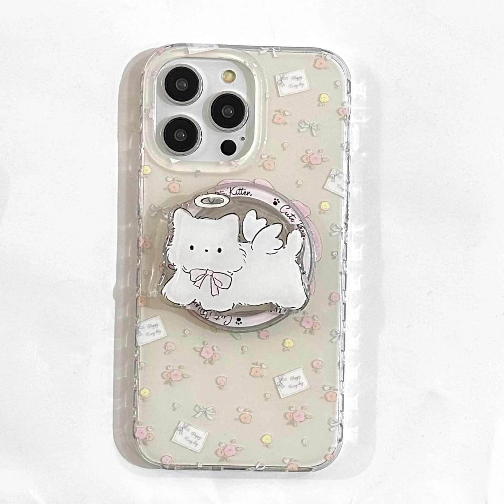 3D Dog Magnetic Stand Holder Phone Case for iPhone