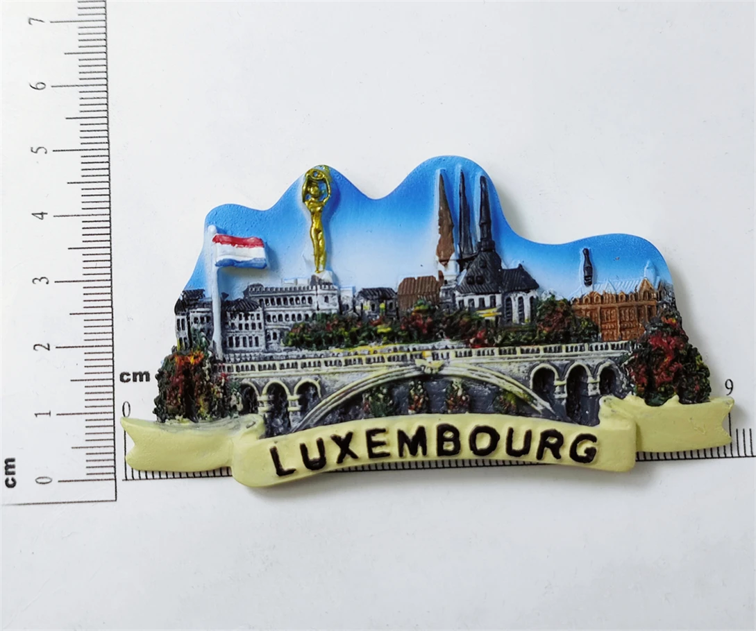 Luxembourg 3D Fridge Magnet Souvenir Gift Resin Handmade Luxemburg Refrigerator Magnet Home Decoration Collection with magnetic fridge magnets refrigerator decor
