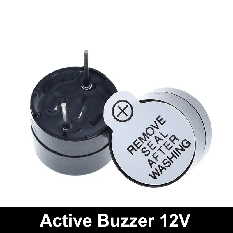 TZT 10pcs 3V 5V 12V Active Buzzer Magnetic Long Continous Beep Tone 12*9.5mm New And Original For Arduino Mini Plug Speaker