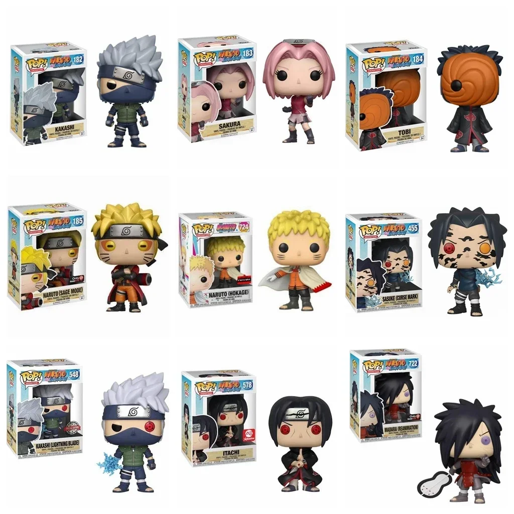 Naruto Hokage Kakashi Itachi Sasuke Kyuubi Tobi Madara Reanimation Naruto Six Path Collection Modello Action Figure Toys