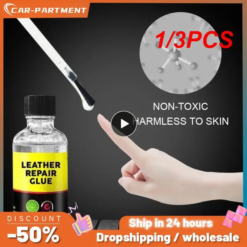 

1/3PCS 50ml/30ml Car Leather Repair Glue Sofa Scratches Strong Glue Quickly Repair Tools for Bags Shoes Auto Leather Maintenance