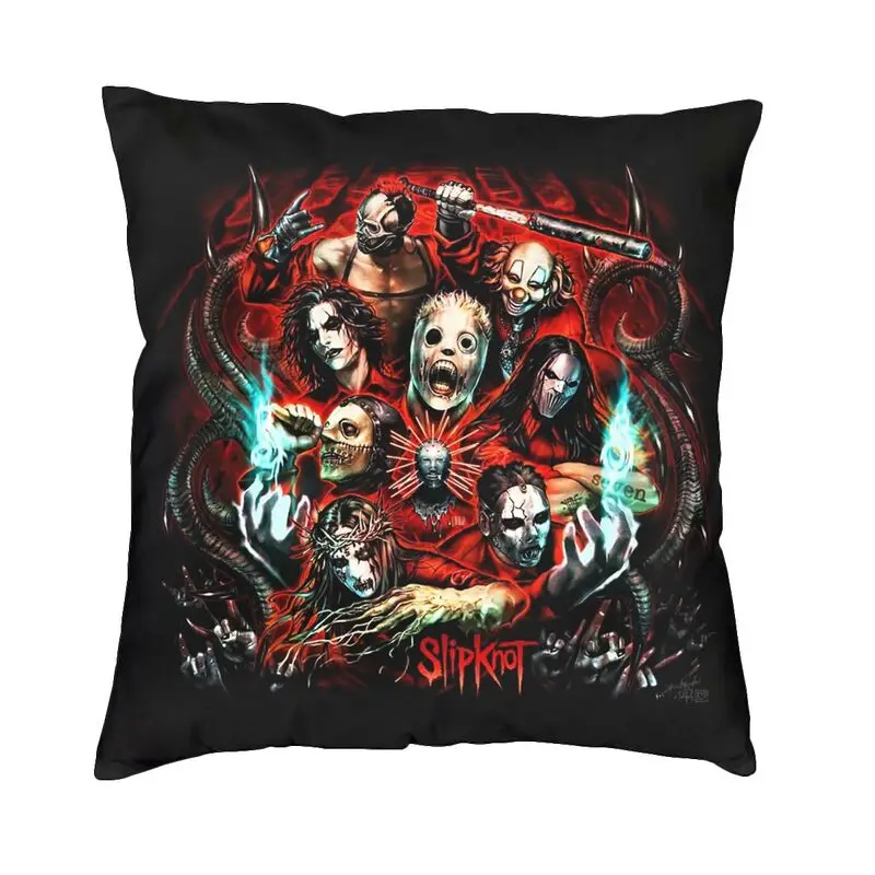 

Heavy Metal Music Slipknots Rock Roll Band Throw Pillow Case Decoration Square Cushion Cover 45x45 Pillowcover for Living Room