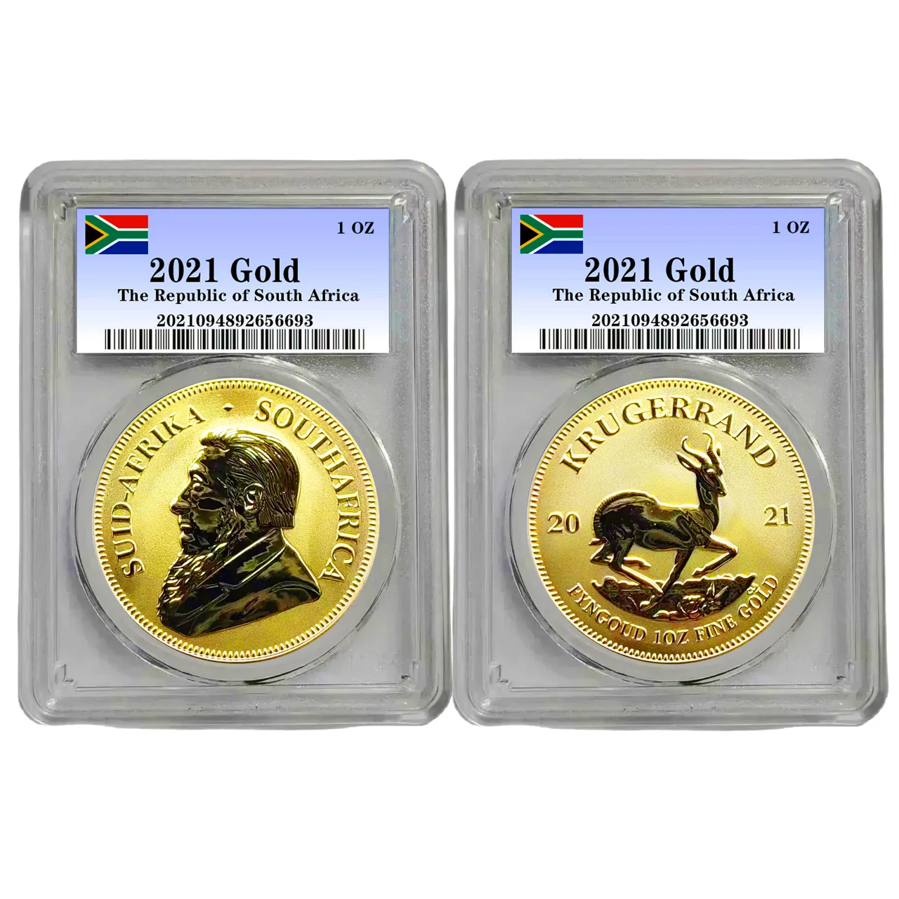 

2021 South Africa Krugerrand 1 Oz Gold Silver Coins High Quality Sealed Crypto Medal Collection Coins Challenge Coins monedas