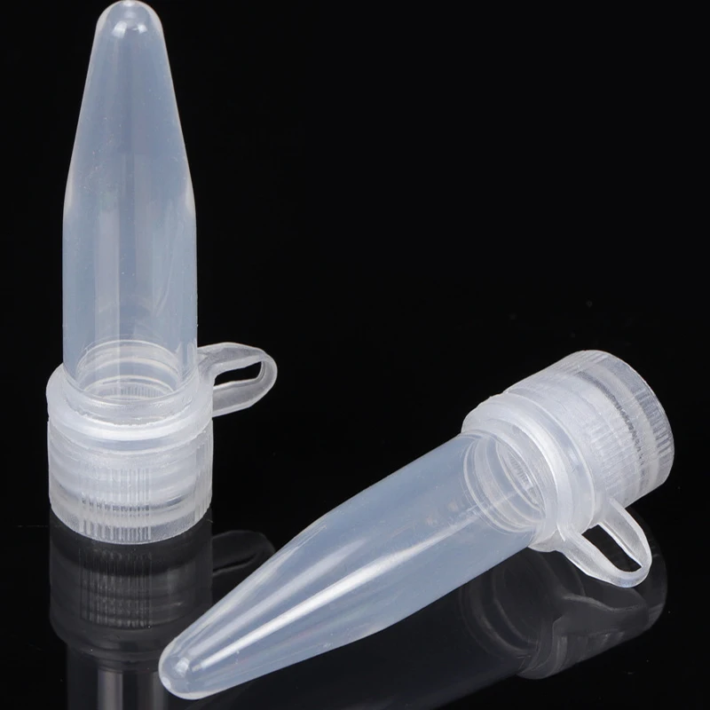 Mini 1.5ml Centrifuge Tube with 10 Test Tubes Transparent Plastic with Gaskets Container  Scientific Laboratory Testing Access