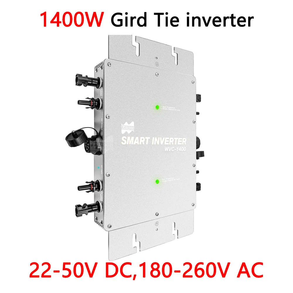 Mars Rock 1400W Micro Inverter Solare Su Inverter Di Rete Onda Sinusoidale Pura Mppt Ac 220V Dc 22-50V