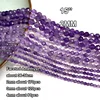 Natural Stone Amethyst Quartz Loose Round Square Rondelle Spacer Beads for Jewelry Making DIY Bracelet Earrings Accessories 6