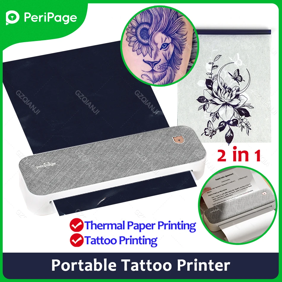 Mini impresora de tatuajes inalámbrica, máquina de plantillas de tatuaje  recargable, transferencia de papel de tatuaje, aplicación gratuita móvil  Peripage A40, 2023 - AliExpress