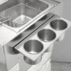 Stainless Steel French Fries Machine 2 Tanks 2 Baskets Commercial Potato Chip Fryer Gas Deep Fryer 3