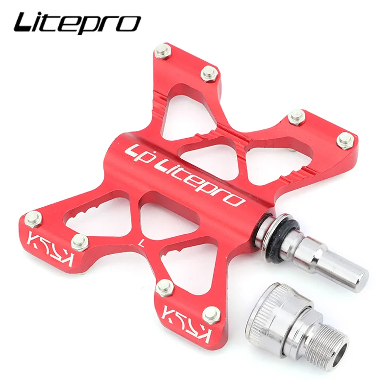 

Litepro mountain bike quick release pedal widened non-slip aluminum alloy DU sealed bearing folding bicycle pedal street pedal