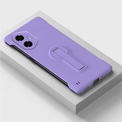 Ultra - Thin Frameless Phone Case with Holder - Premium Protection Cover - Honor 100 (Purple)
