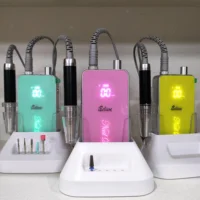 IBelieve Silver/Black Nail Drill Brushless Nail Sander Desktop Rechargeable Cordless Manicure Pedicure Set For Nail Equipment 1