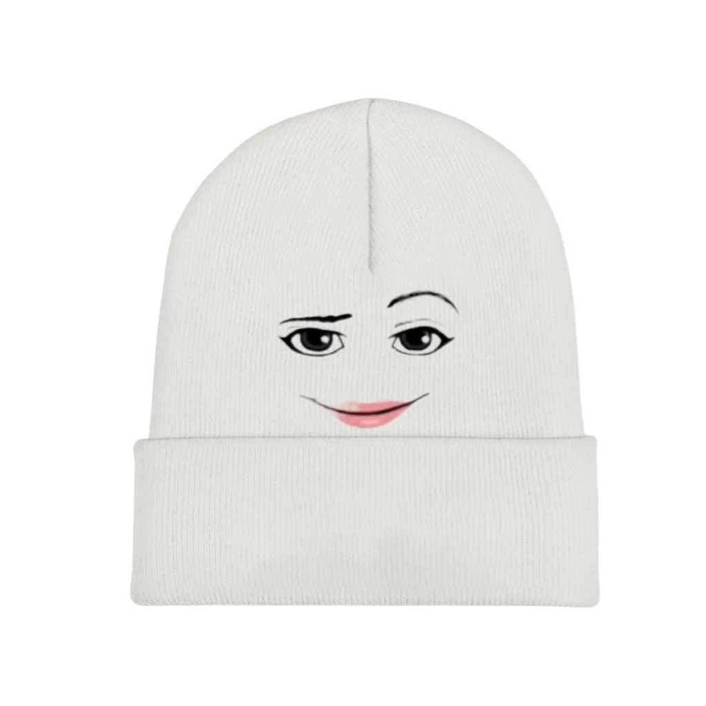 

Face-Roblox-Fun-Creativity Beanie Knitted Hat Winter Warm Outdoor Cap For Male Women