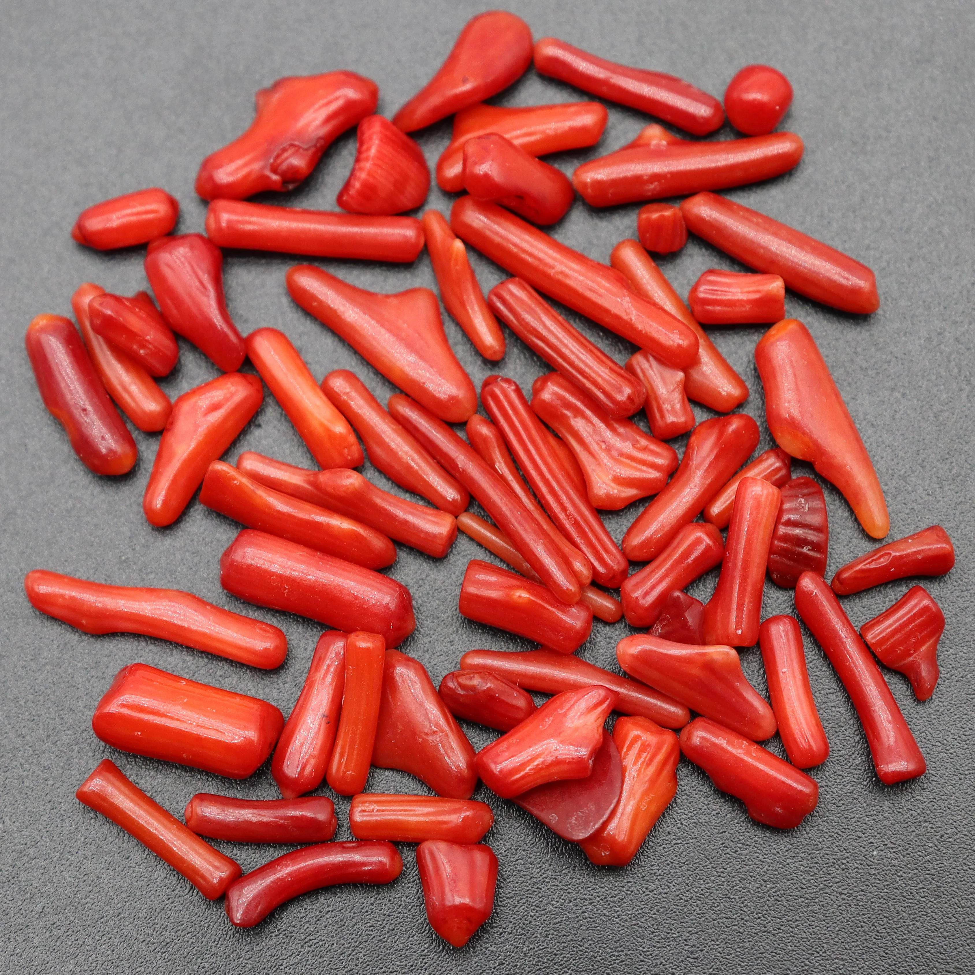 50gUnperforatedNaturalRedCoralBeadsIrregularLooseBeadFor