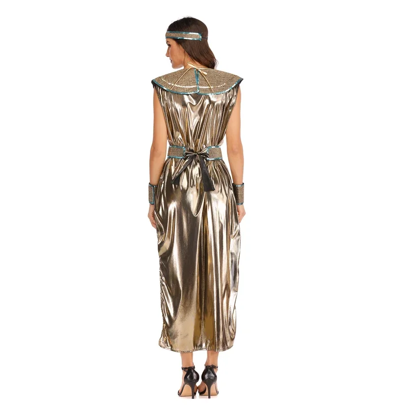 Women Ancient Egyptian Goddess Cosplay Dresses Adult Halloween Pharaoh Costume Carnival Easter Purim Fancy Dress - Image 4