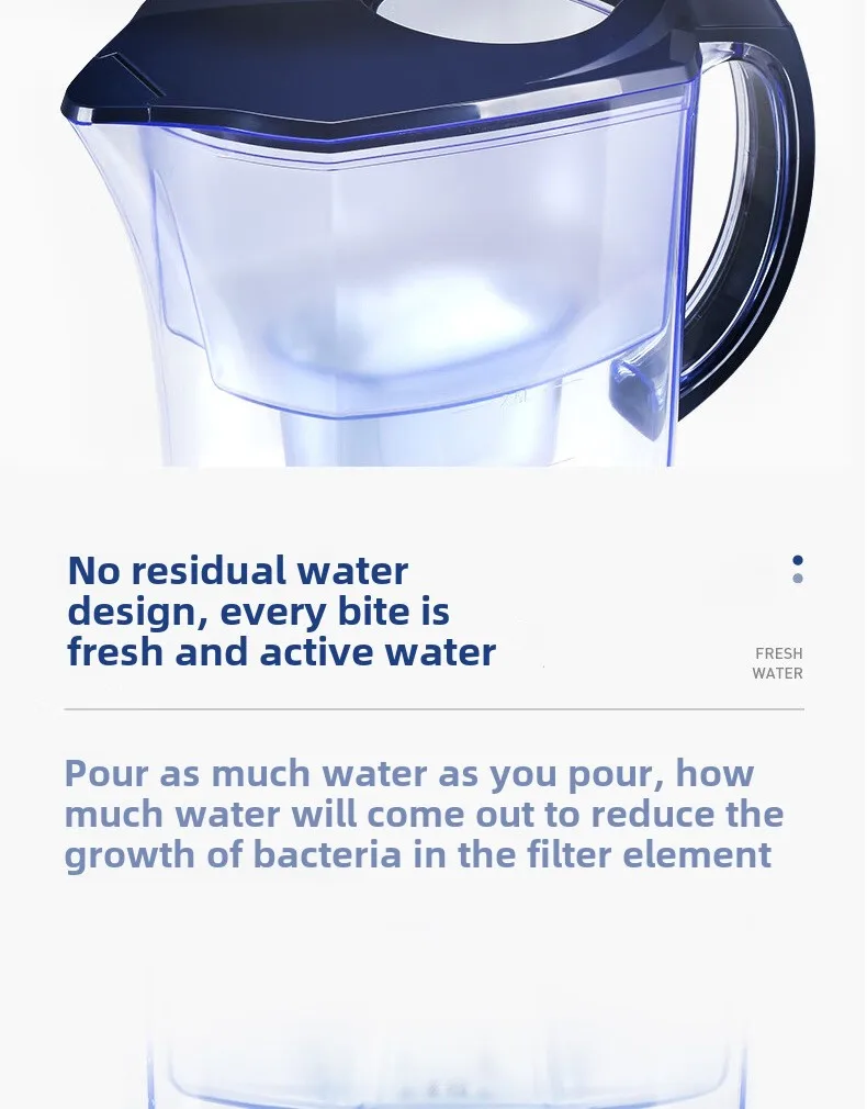 Household Filter Kettle With 2 Filter Device Alkaline Activated Carbon Water Purifier and Timer Clean Non-toxic Wate 3.5L