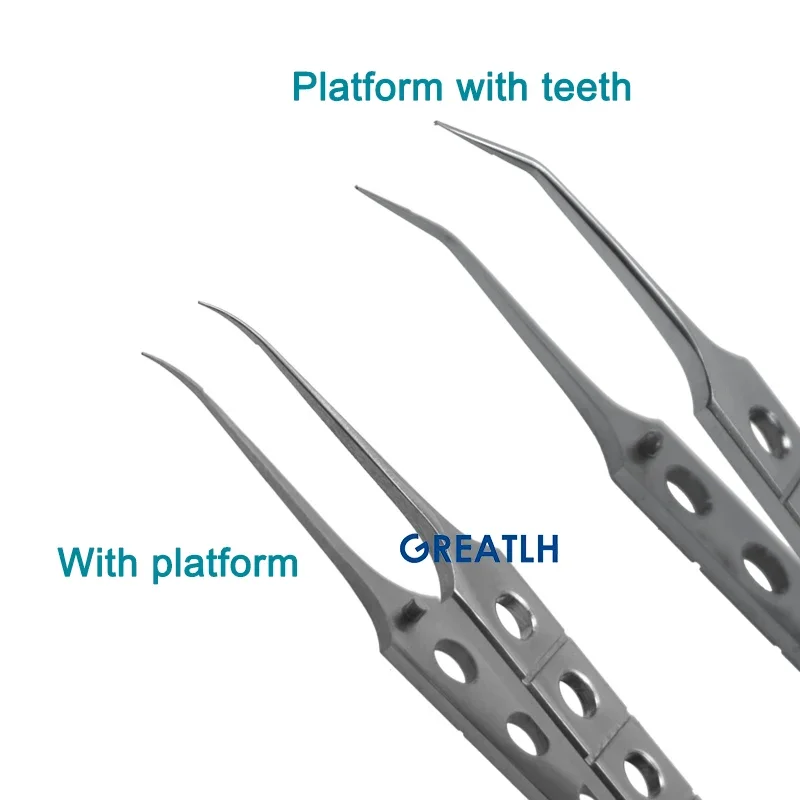 Ophthalmic Forceps 1pcs 8.5cm Eye Surgical Tweezers Straight Angle Curved Ophthalmic Instrument