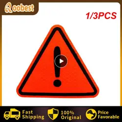 1/3PCS Car Reflective Triangle Warning Sticker Rear Tail Bodywork Safety Sticker Automotie Motorcycle Decoration Decal