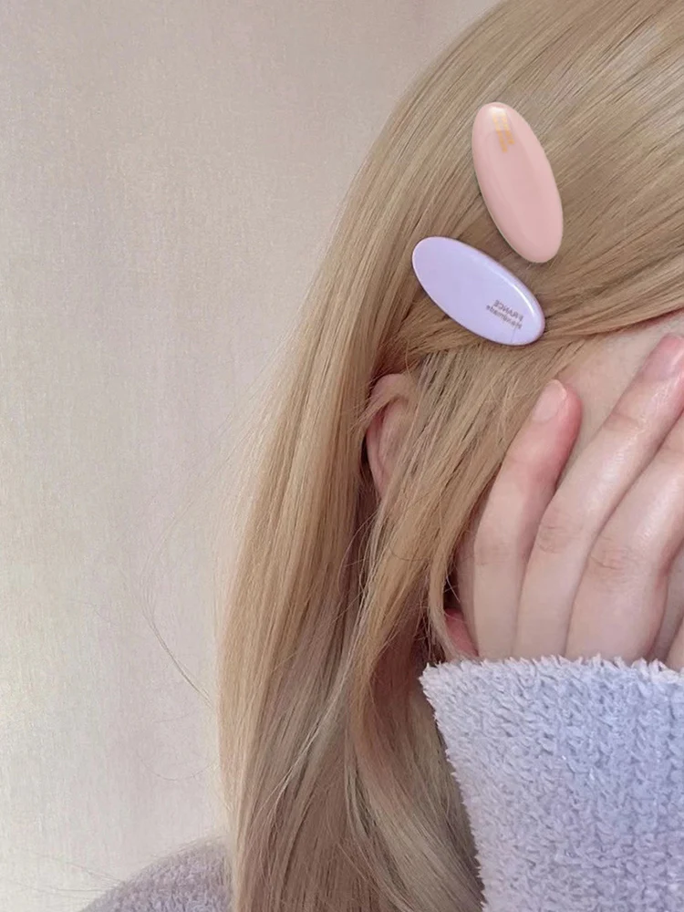 

Candy Color Sweet Hairpins Oval Duckbill Clip Bangs Sides Hair Clips for Women Girls Kids Jewelry Korean Party Hair Accessories