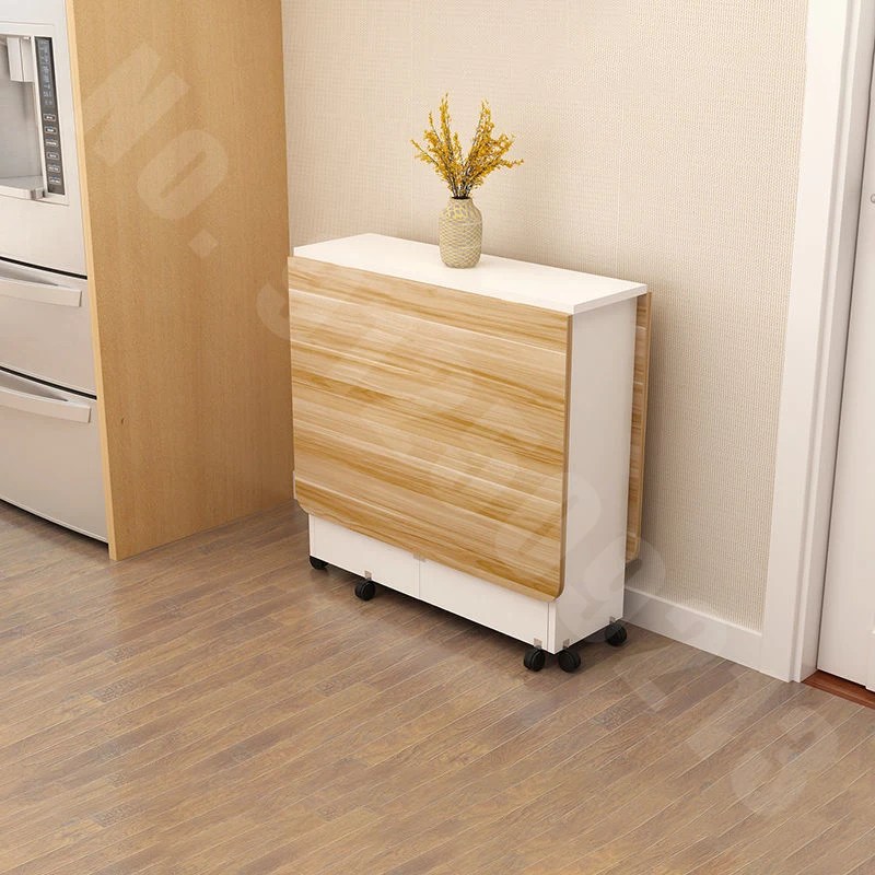 Folding Dining Table Modern Simplicity Multifunctional Movable Storage