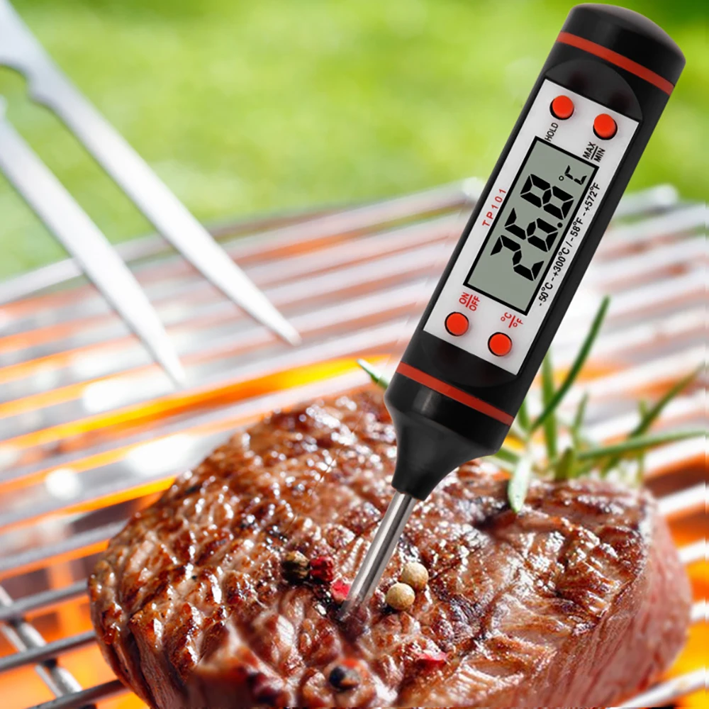 Kitchen Tool Cooking Food Meat Instant Read Thermometer Probe Digital BBQ  Baking Oil Milk Pen Style Thermometer