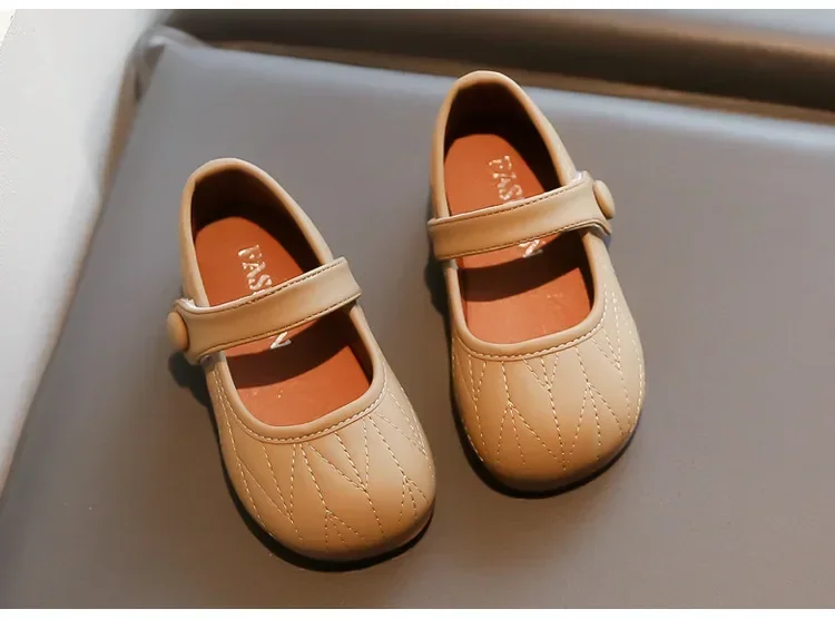 Kinder Prinzessin Tanzschuhe Weiche Sohle 2025, Neue Mädchen Flache Schuhe Einfarbig Vielseitig Kinder Mary Jane Runde Kappe Elegante Süße – Detail 10