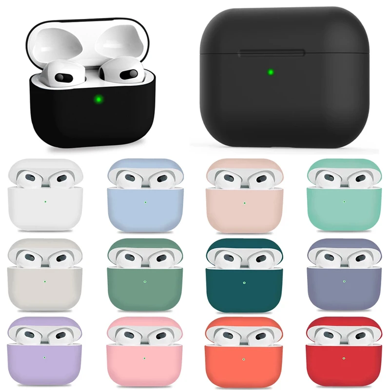 Coque de protection en silicone liquide pour AirPods Pro 2 3, housse ultra-fine, simple et souple, merveilleuse génération