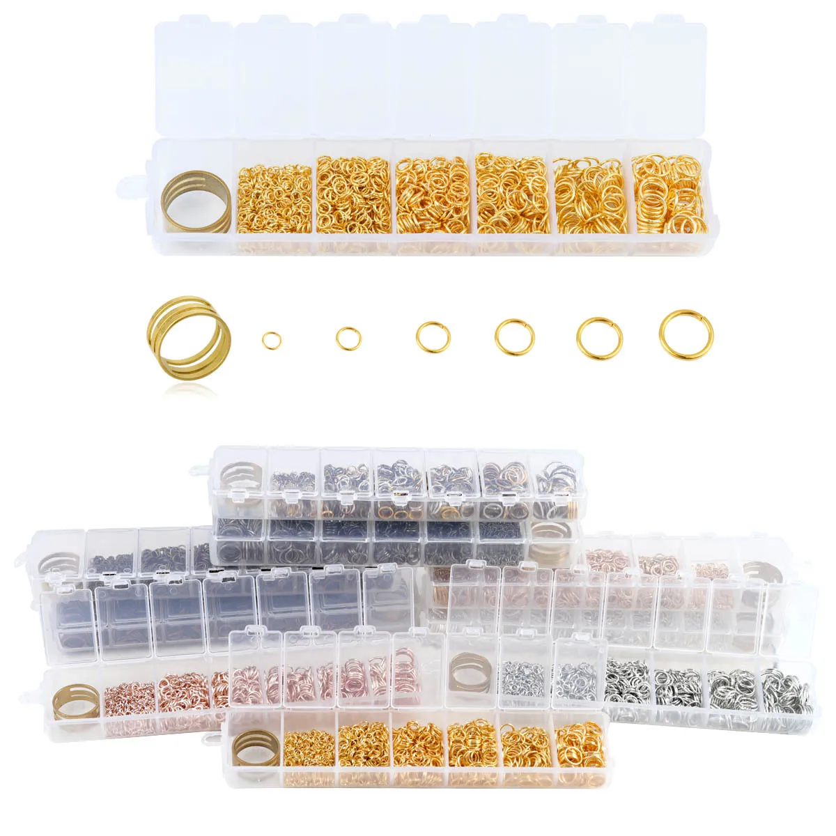 

One Set Box 3 4 5 6 7 8 10mm 8 Colors Open Jump Rings Split Rings Link Loop For DIY Jewelry Making Findings Connector