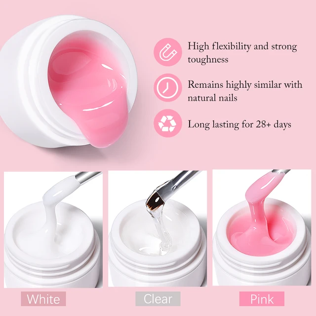 UR SUGAR Milky White Clear Pink Color 15ml Jelly Extension Nail Gel Polish Soak Off UV LED Gel Varnish Manicure Tips Tools 5