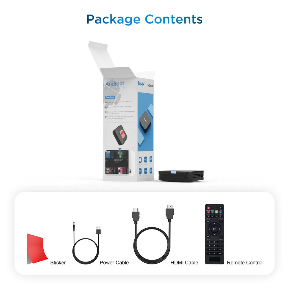 Tanix Mini Android 10 Smart TV Box Allwinner H313 2.4G Wifi 4K HD 2GB 16GB Set Top Box Media Player TX1