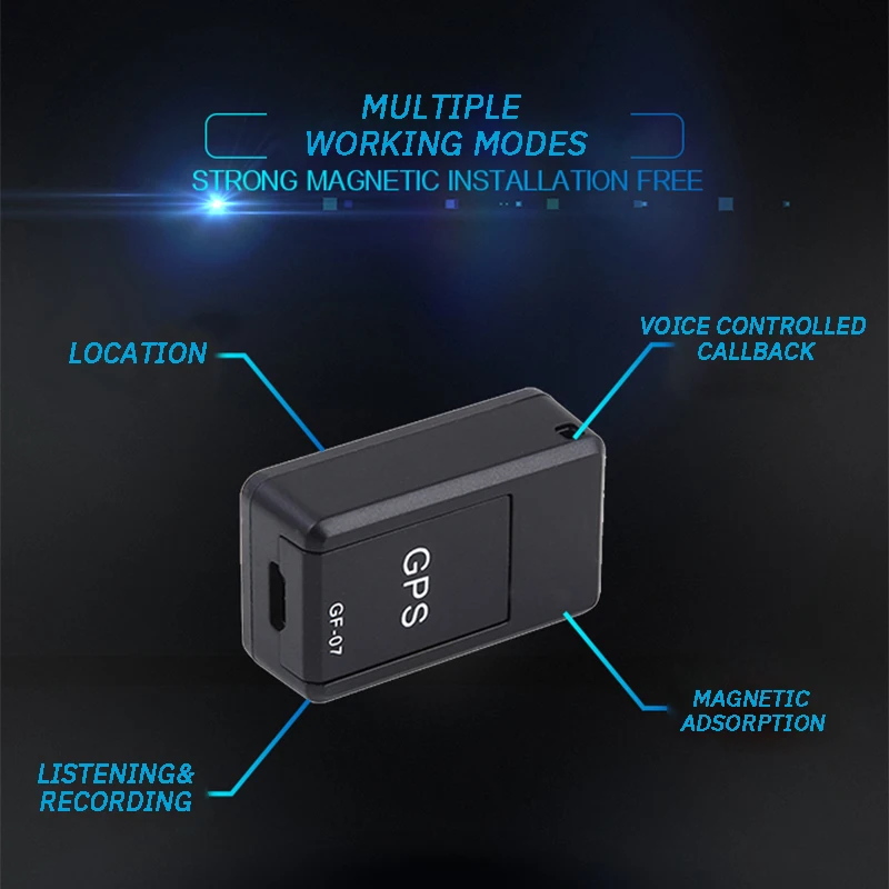 GPS Locator Small and Strong Magnetic Car Child Anti Theft Loss Booking Vehicle Tracking Instrument Car Tracking God GF07 1PC