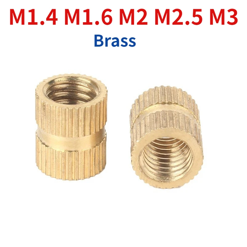 

Double Pass Brass Flower Master Brass Hot Melt Insert Nut Heat Formed Brass Thread Insert Knurled Injection Nut M1.4M1.6M2M2.5M3