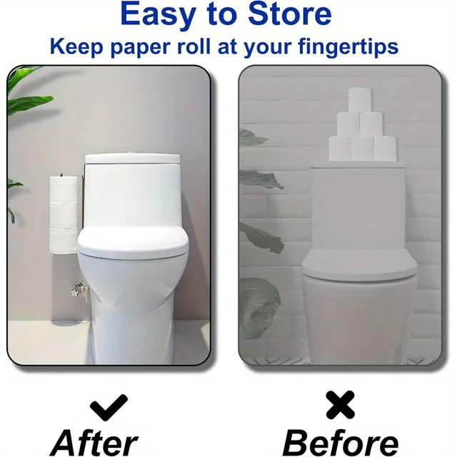 Porte-papier hygiénique auto-adhésif, porte-mouchoirs de salle de bain en fer noir avec porte-serviettes, support mural sans perçage, rangement de salle de bain 3