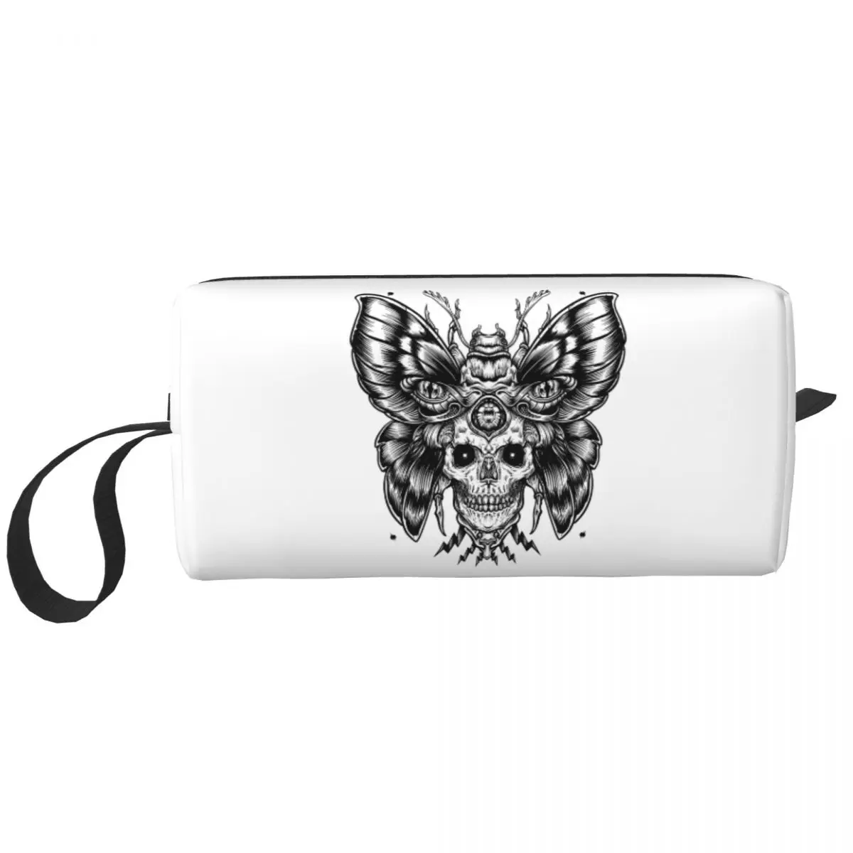 

Death Moth Skull Dead Head Butterfly Makeup Bag Pouch Cosmetic Bag Travel Toiletry Bag Organizer Storage Bag Large Capacity